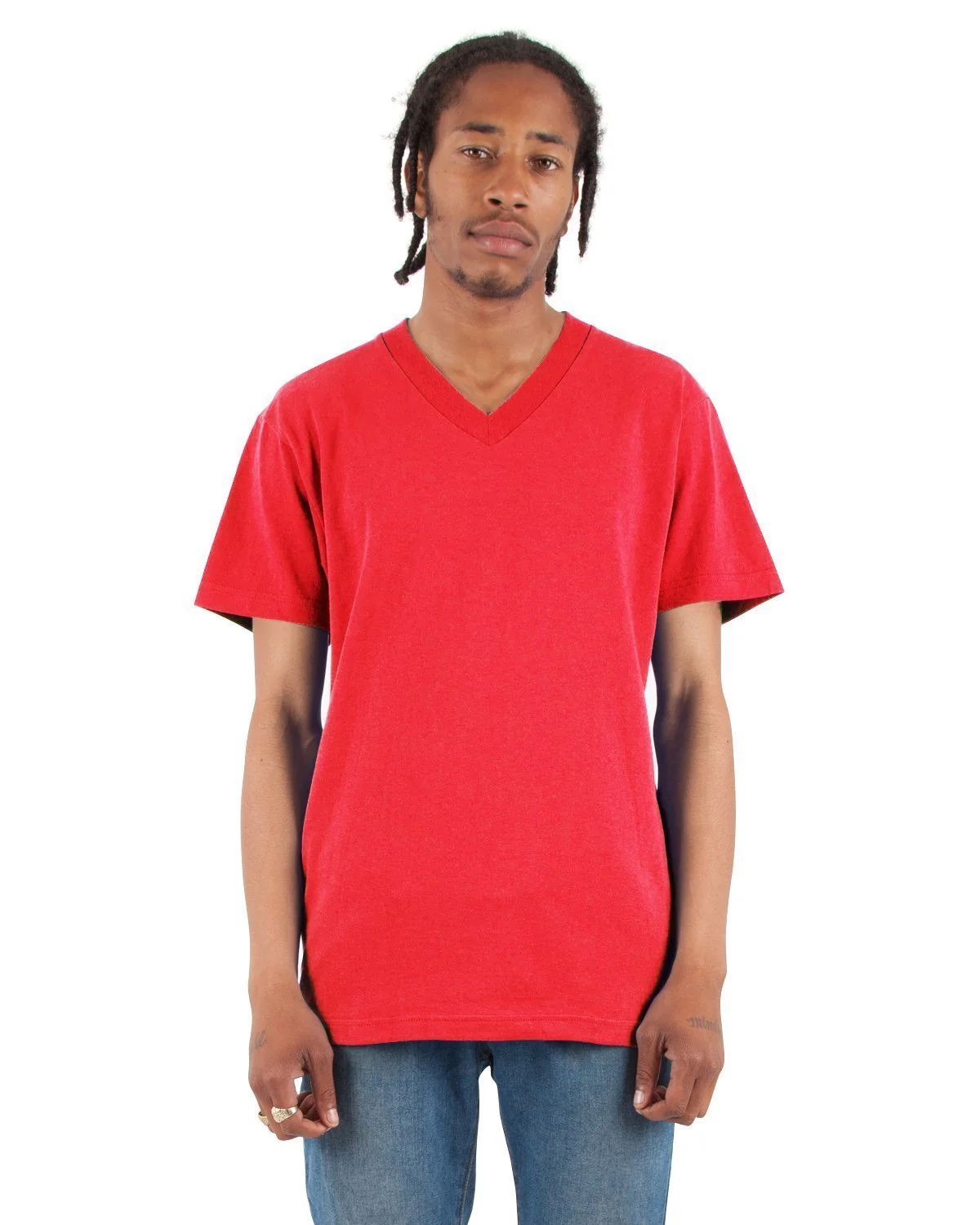 6.2oz V-Neck Short Sleeve - Image 4