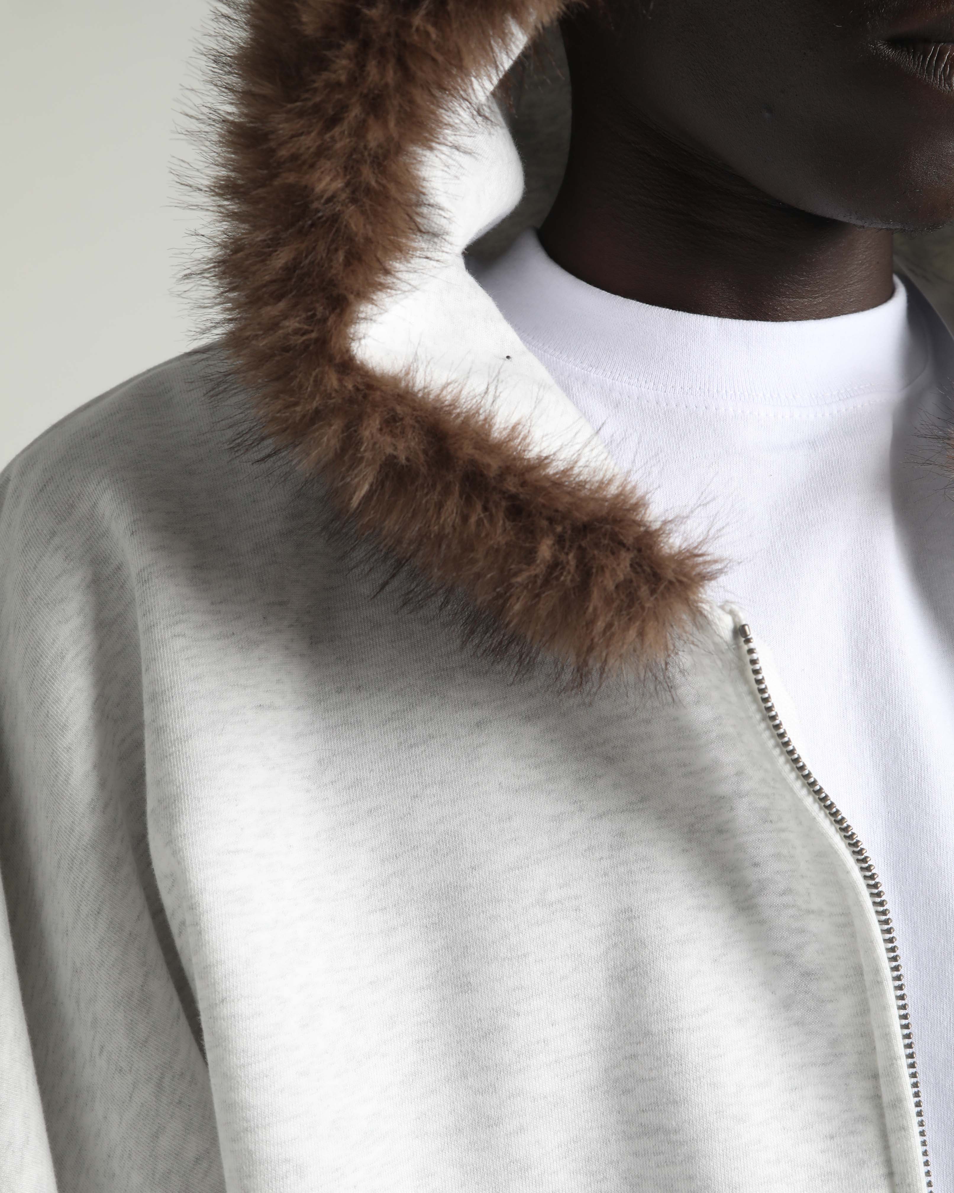 Fur Hooded Fleece Zip-Up - Image 10