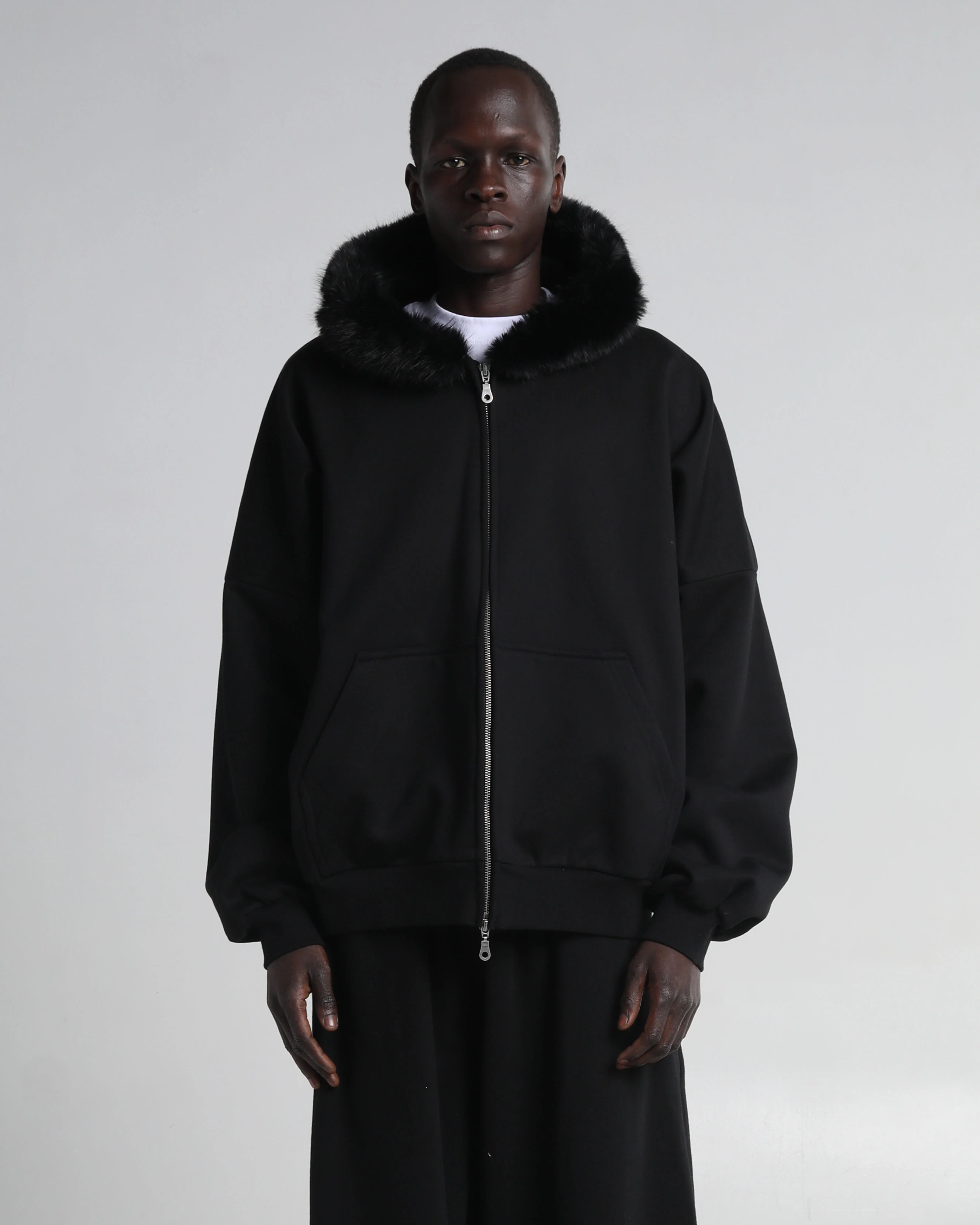 Fur Hooded Fleece Zip-Up - Image 11