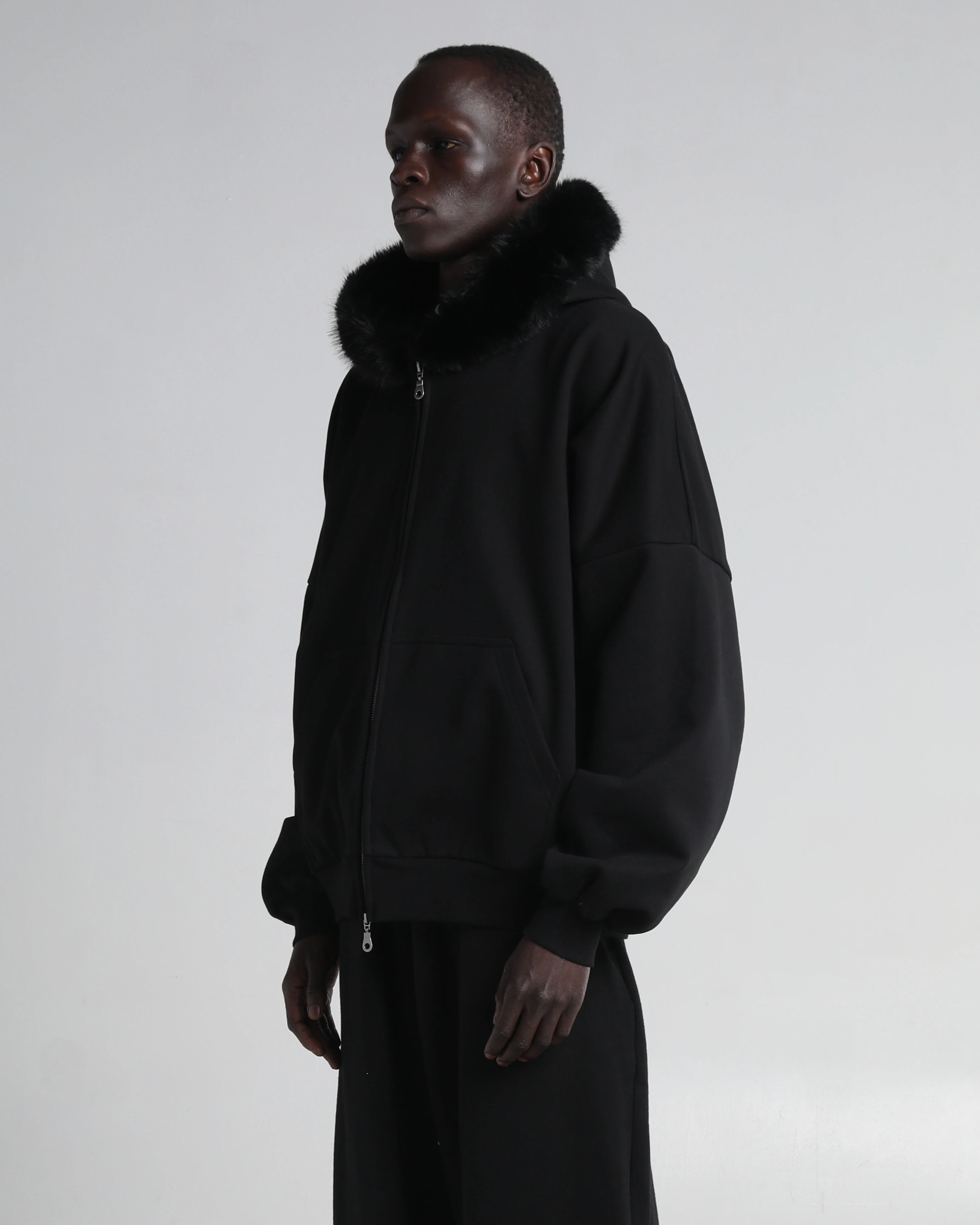 Fur Hooded Fleece Zip-Up - Image 14