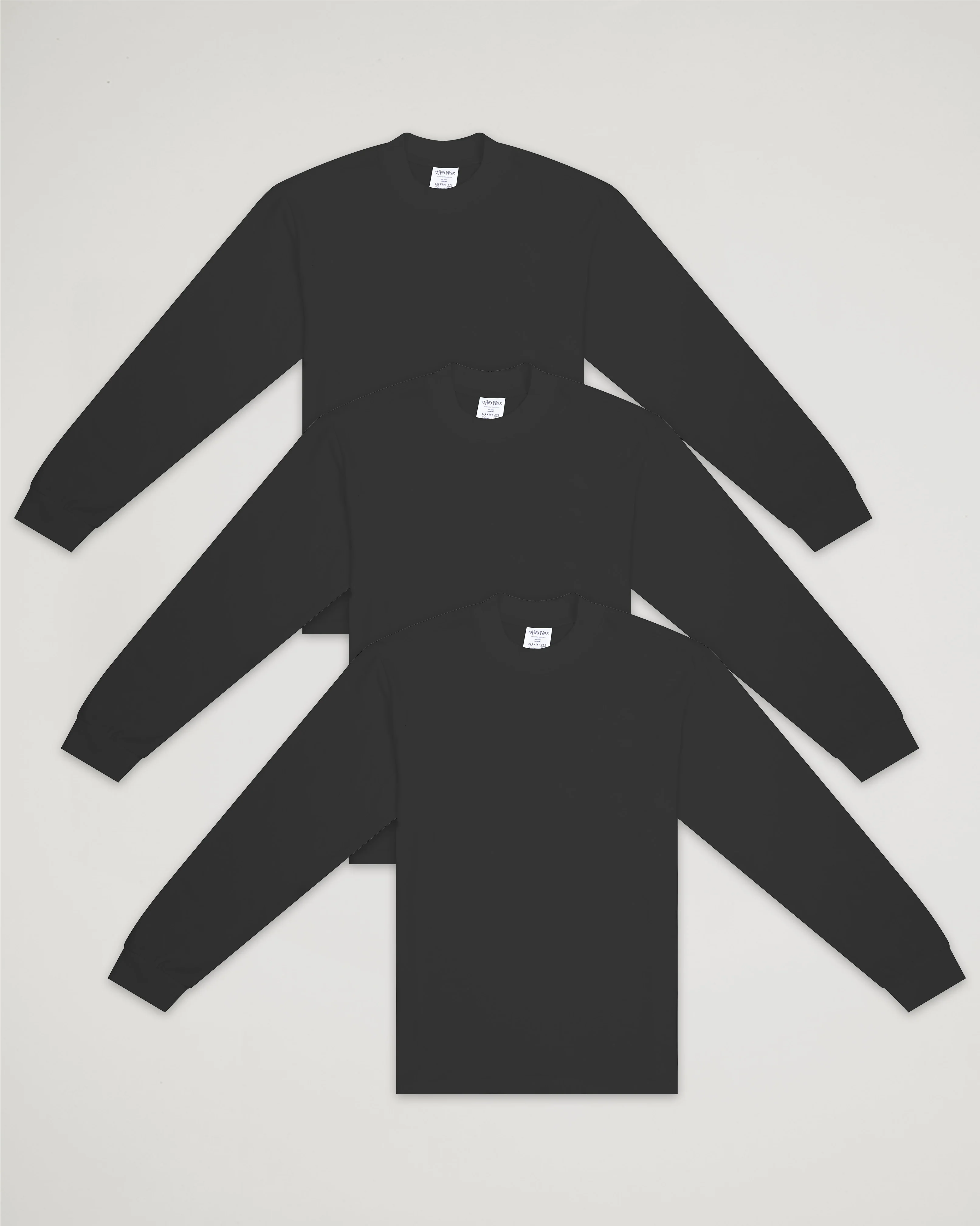 9.0oz Garment Dye Long Sleeve Designer Tee 3-Pack Bundle - Image 3