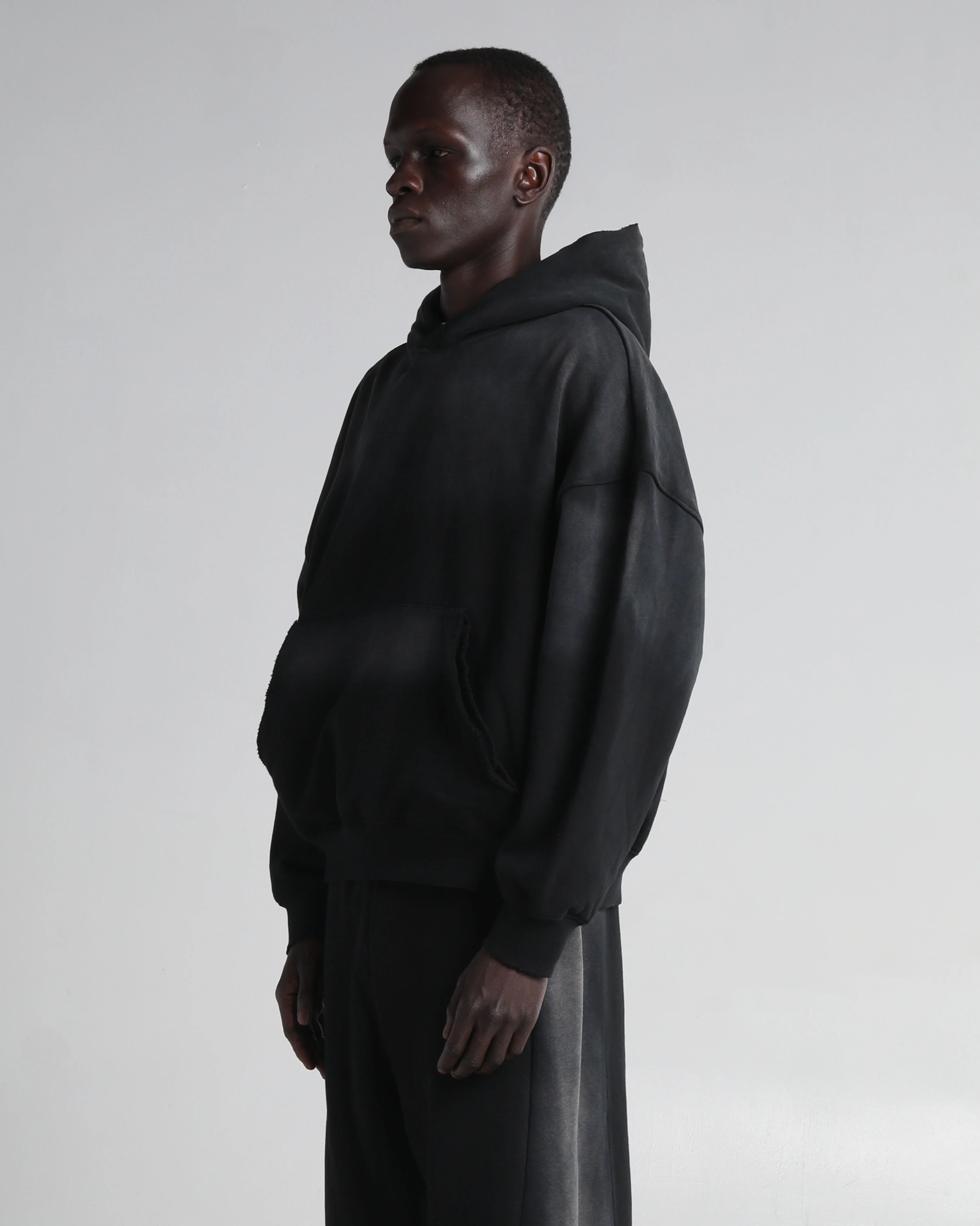 Garment Dye Distressed Drop Shoulder Hoodie - Image 4