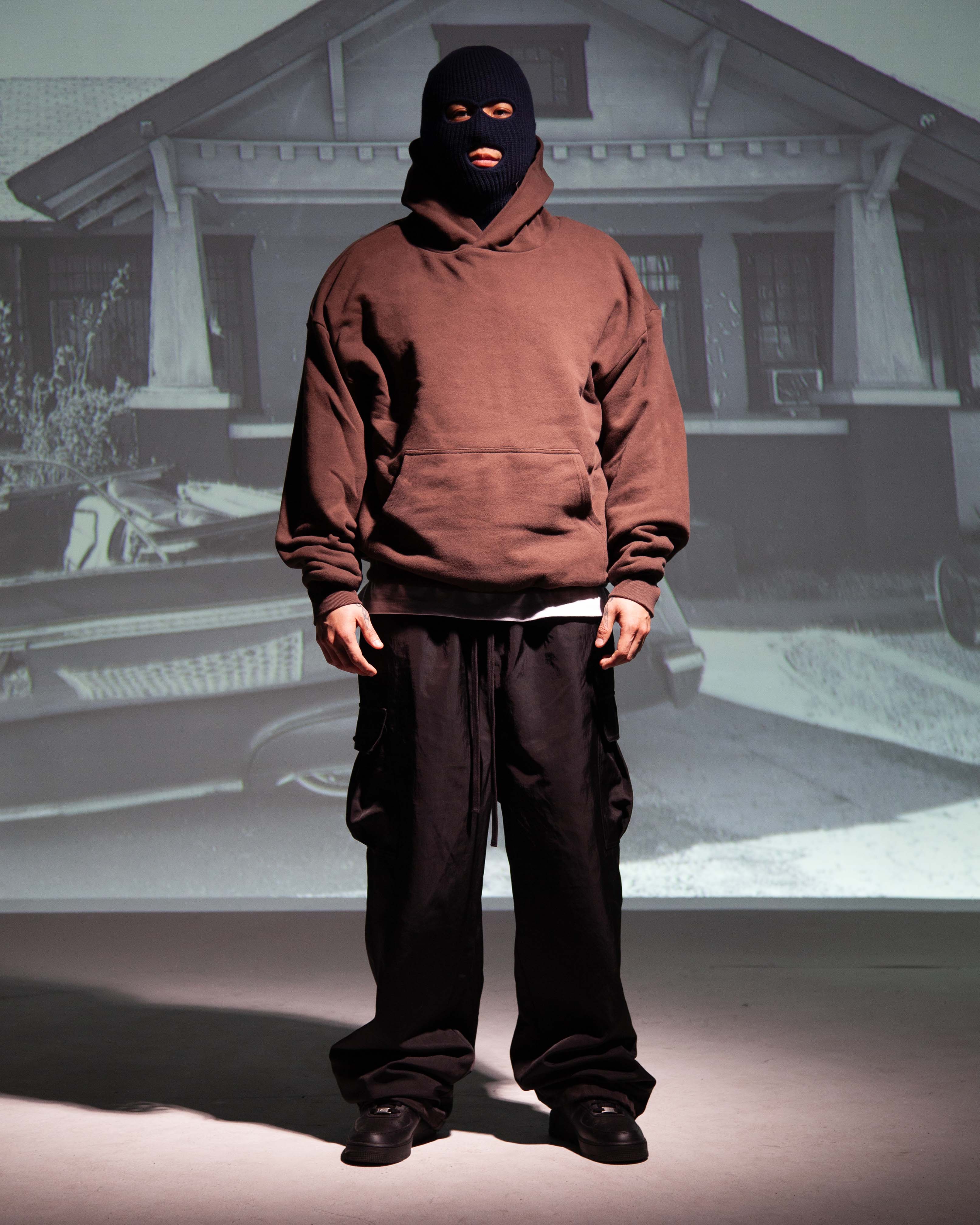 Garment Dye Double Layer Reversible Hoodie - Image 5