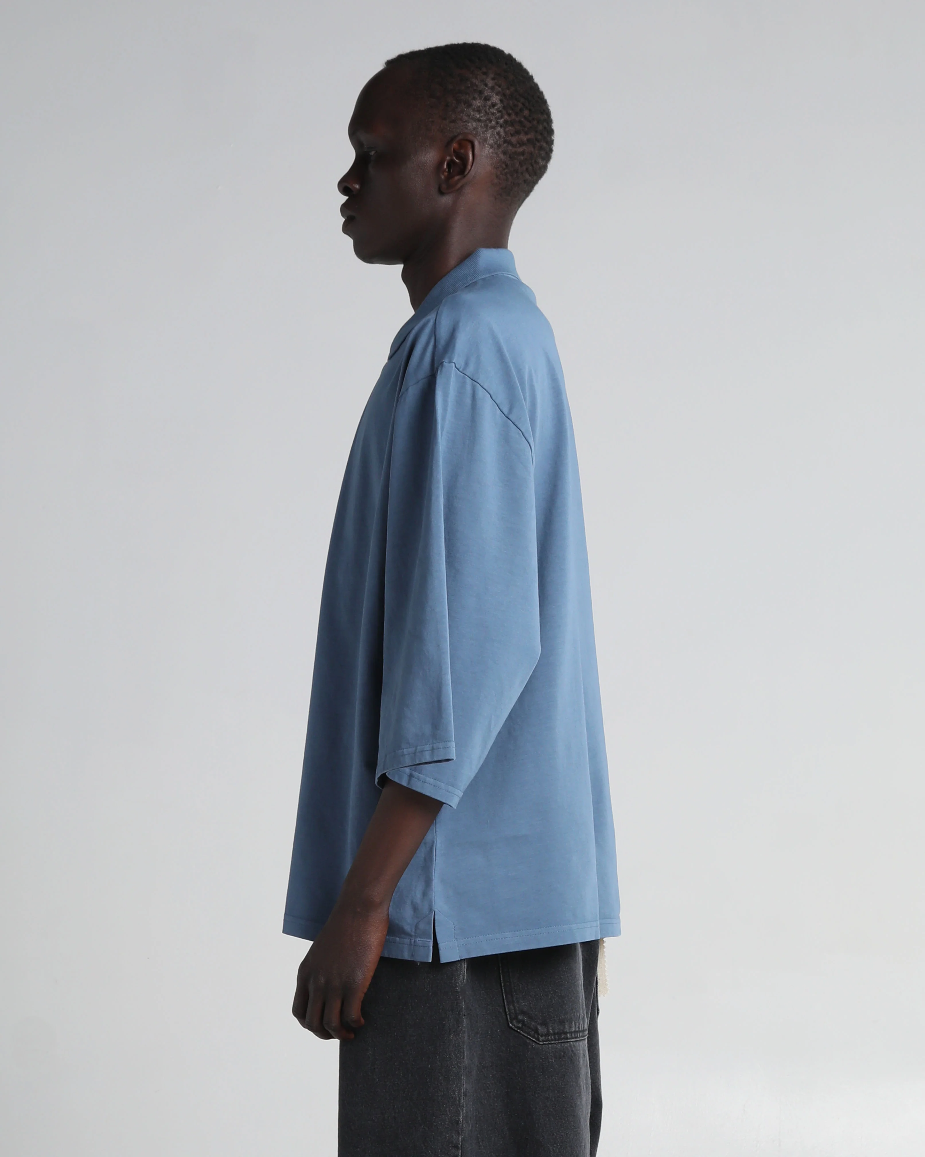 Garment Dye Drop Shoulder Polo Shirt - Image 16