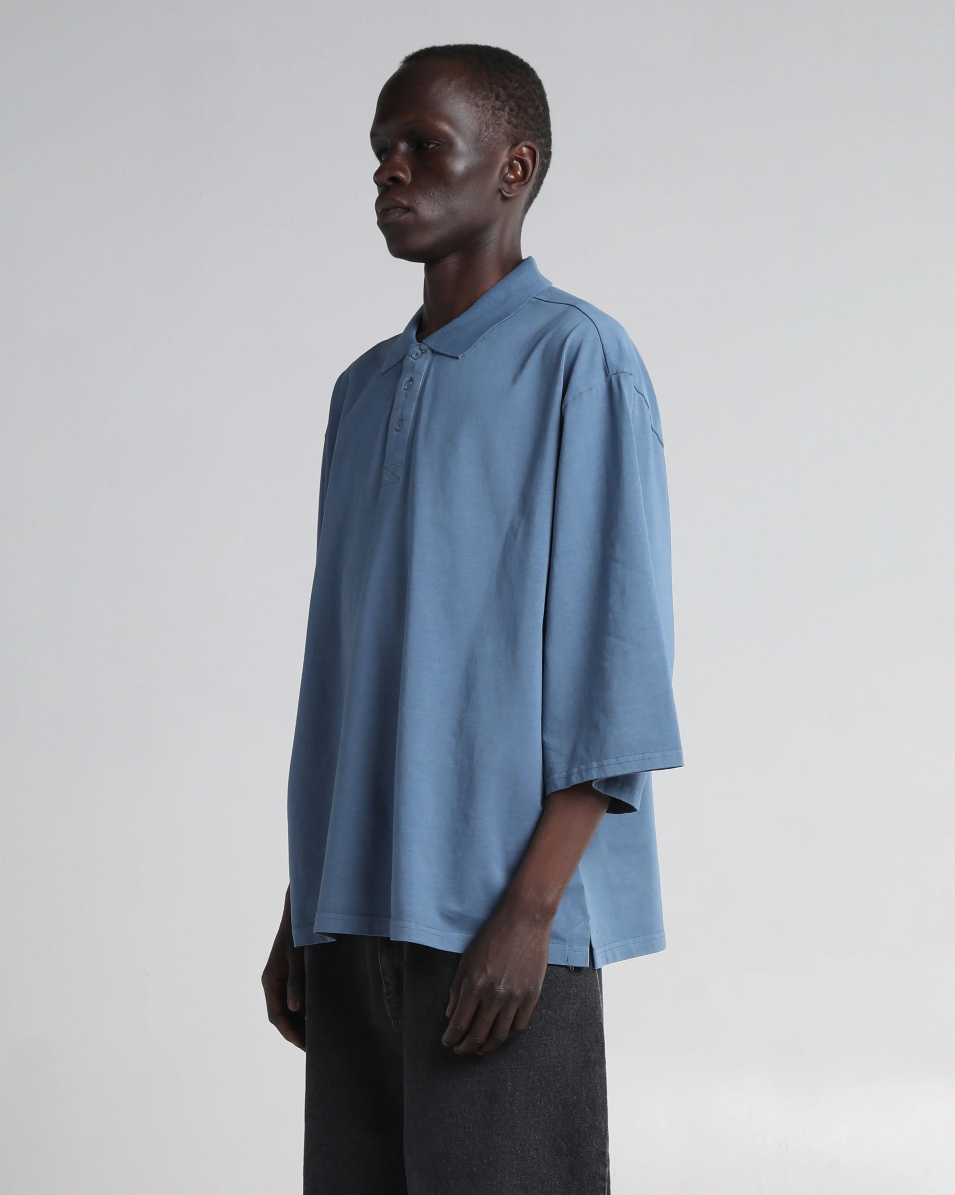 Garment Dye Drop Shoulder Polo Shirt - Image 17