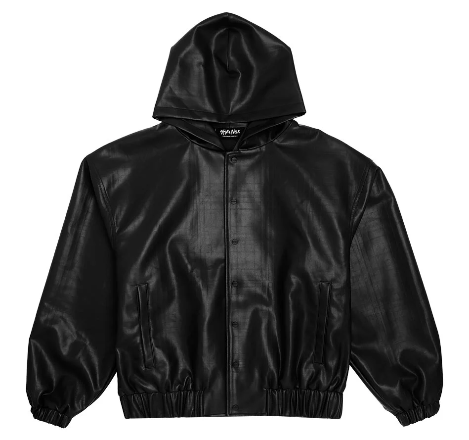 PU Leather Plaid Jacket - Image 18
