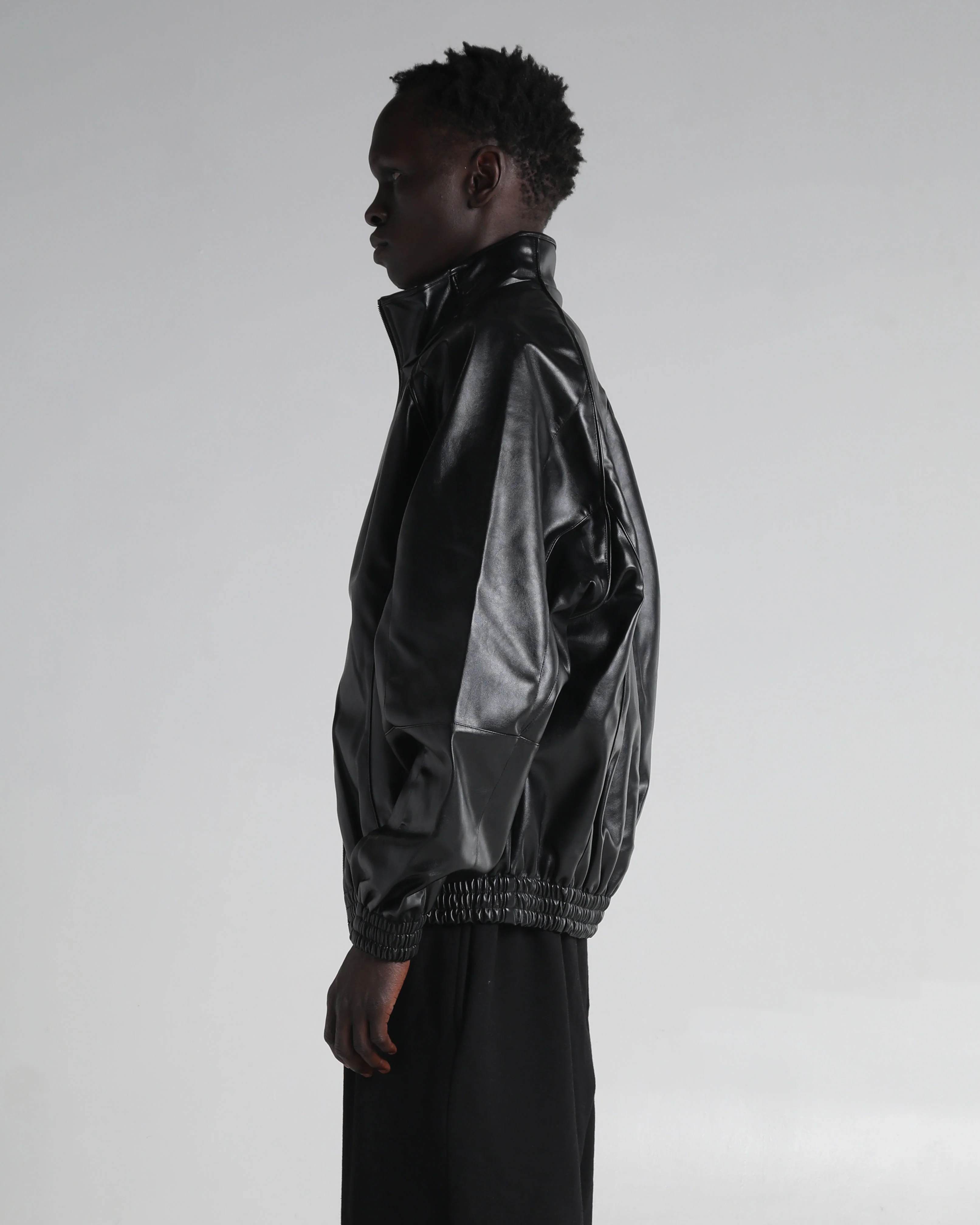 PU Leather Track Jacket - Image 4