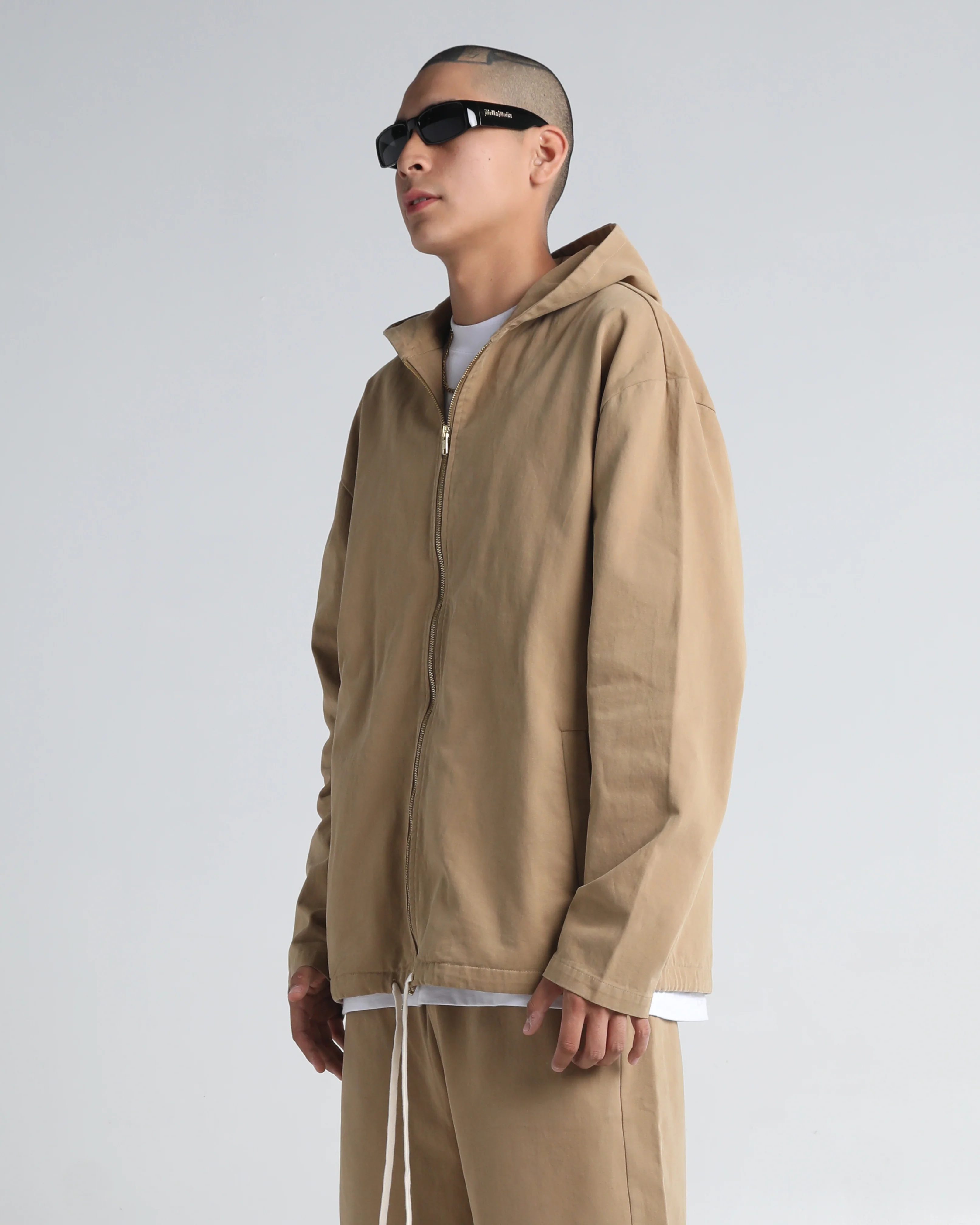 Baggy Twill Hooded Zip Up - Image 13