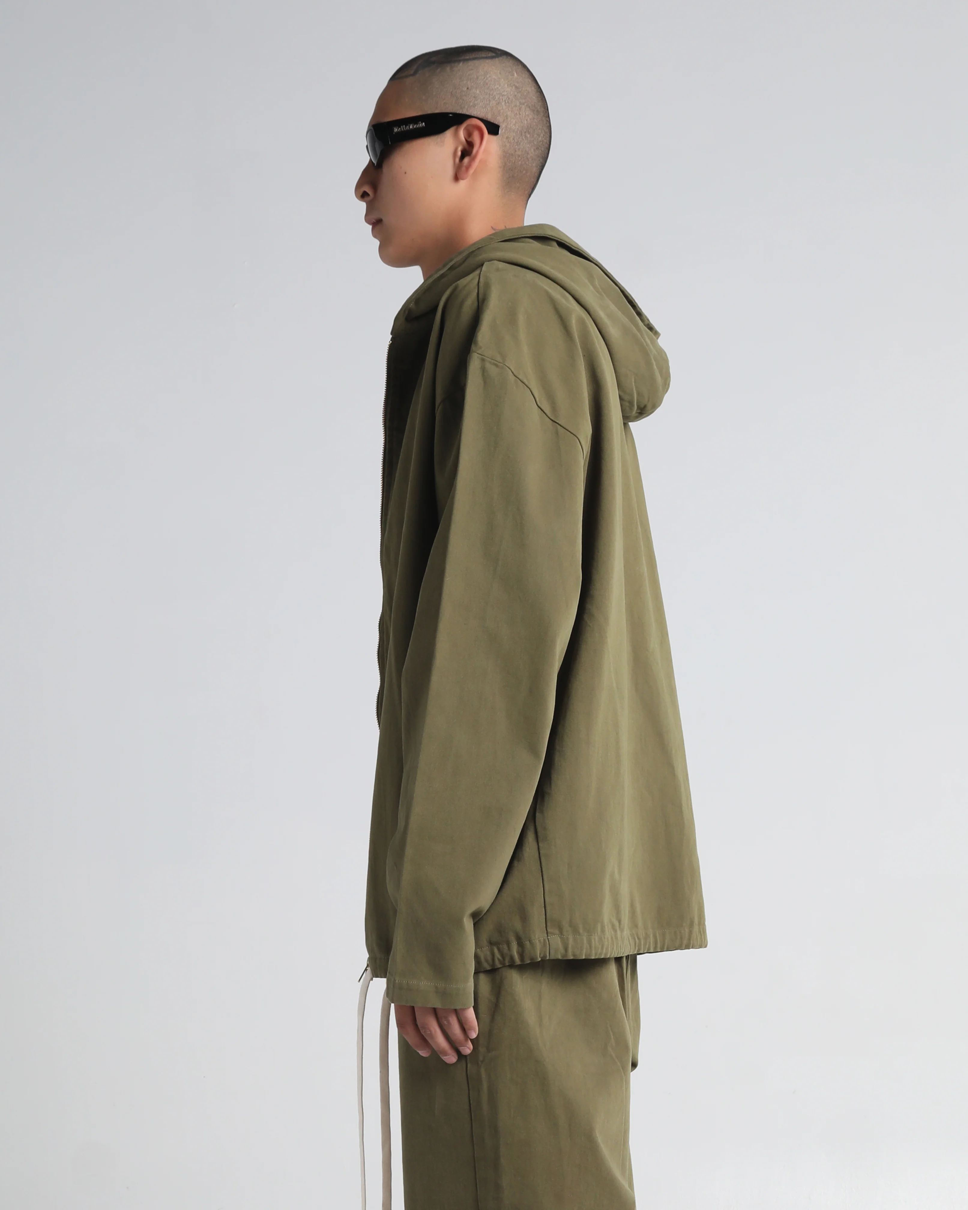 Baggy Twill Hooded Zip Up - Image 16