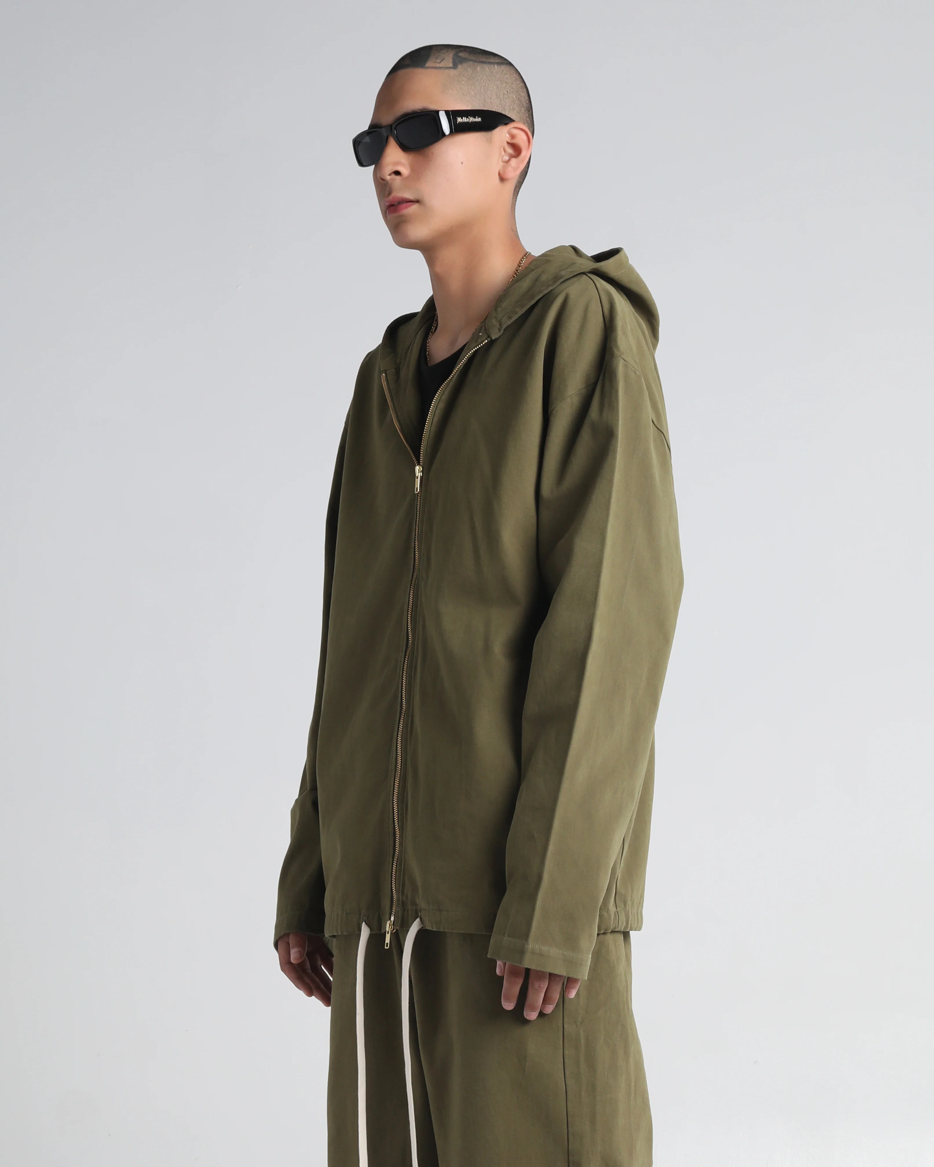 Baggy Twill Hooded Zip Up - Image 17